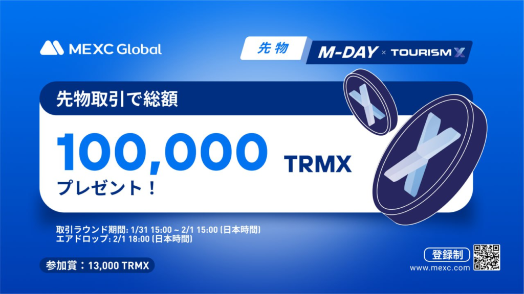 【〜1日】先物取引で総額10万TRMXプレゼント！
