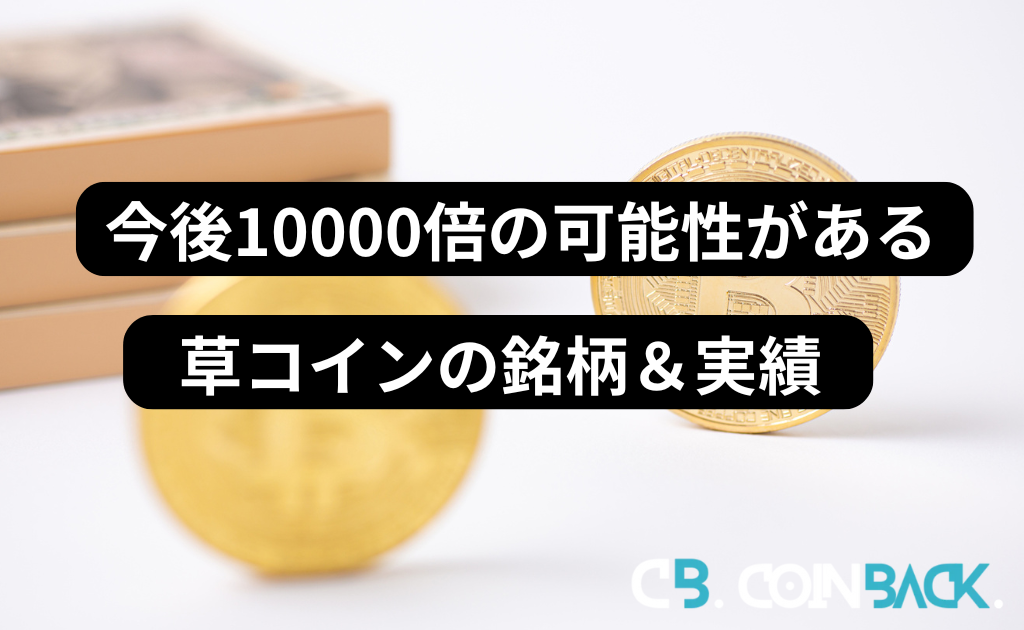 今後10000倍の可能性がある草コインの銘柄＆実績